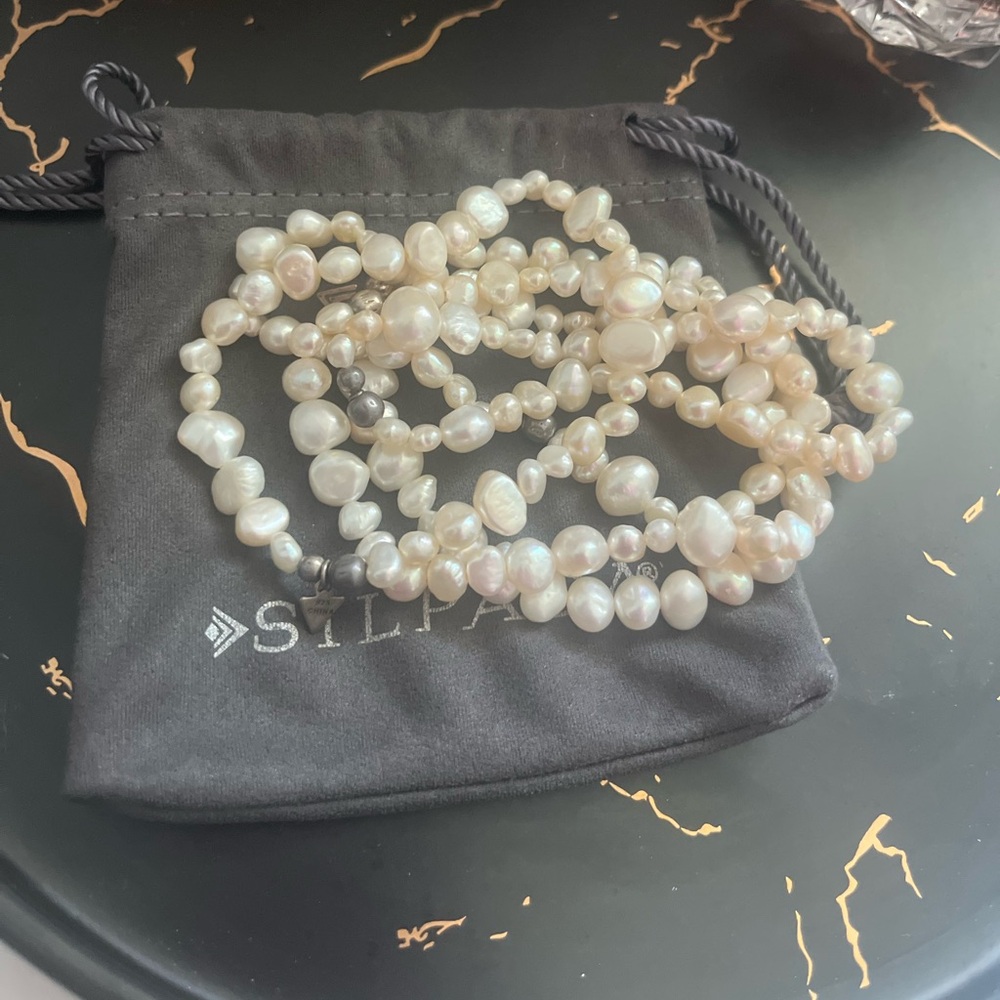 Silpada Authentic Goddess Fresh Water Sterling Silver Pearl Bracelet (5) NWOT๐ - Picture 2 of 9